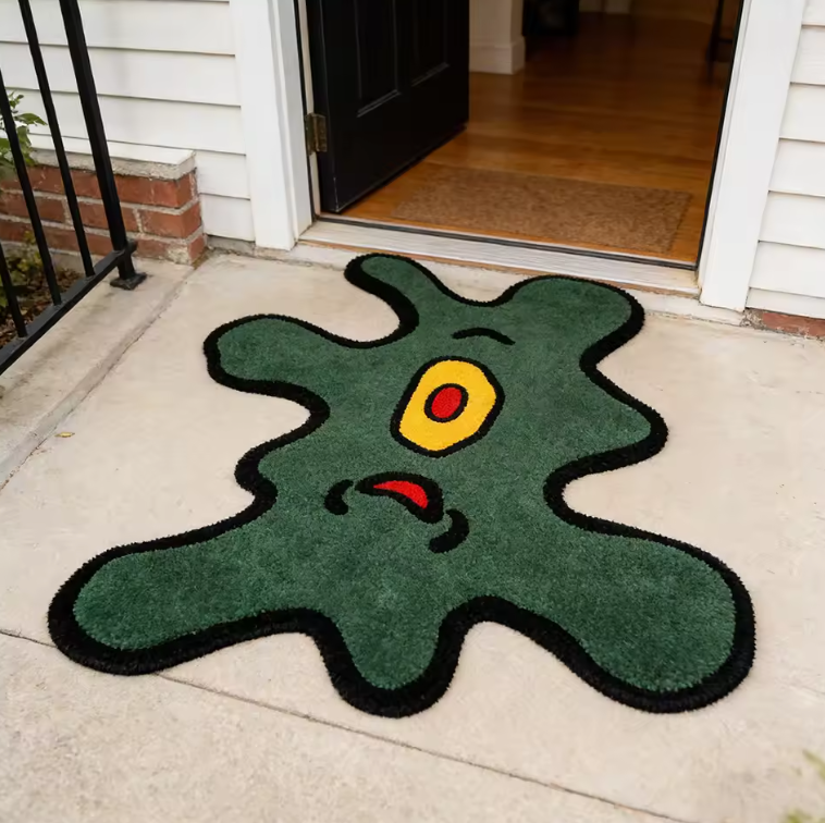 Green Splat Rug